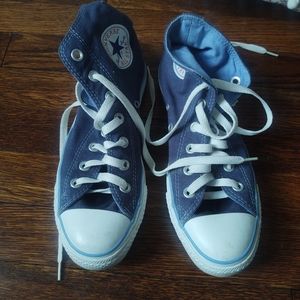 Lightly worn blue old school Converse